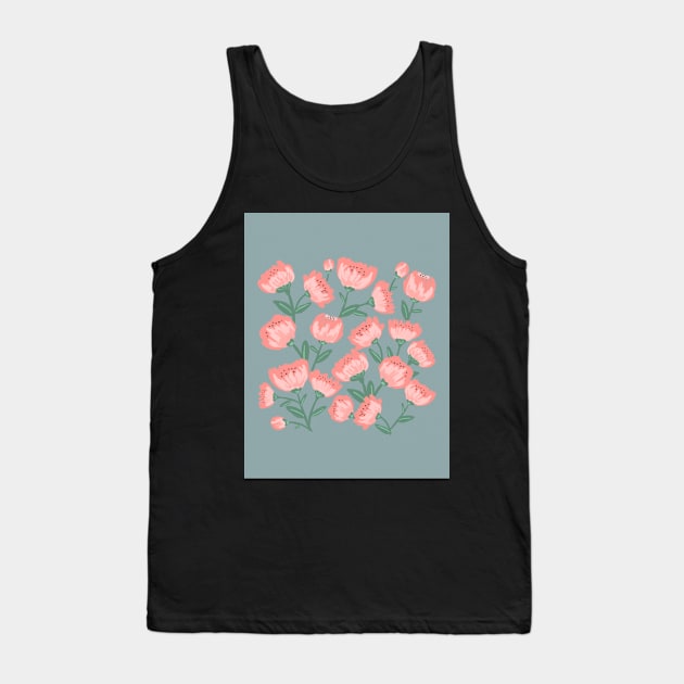 Bunch of peonies Tank Top by Papergrape